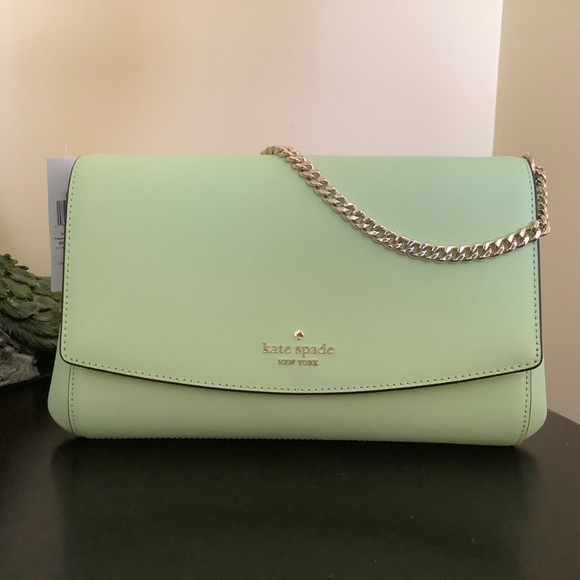 Kate Spade New York Laurel Way Greer Crossbody Bag Light Green Mint OS - Picture 3 of 16